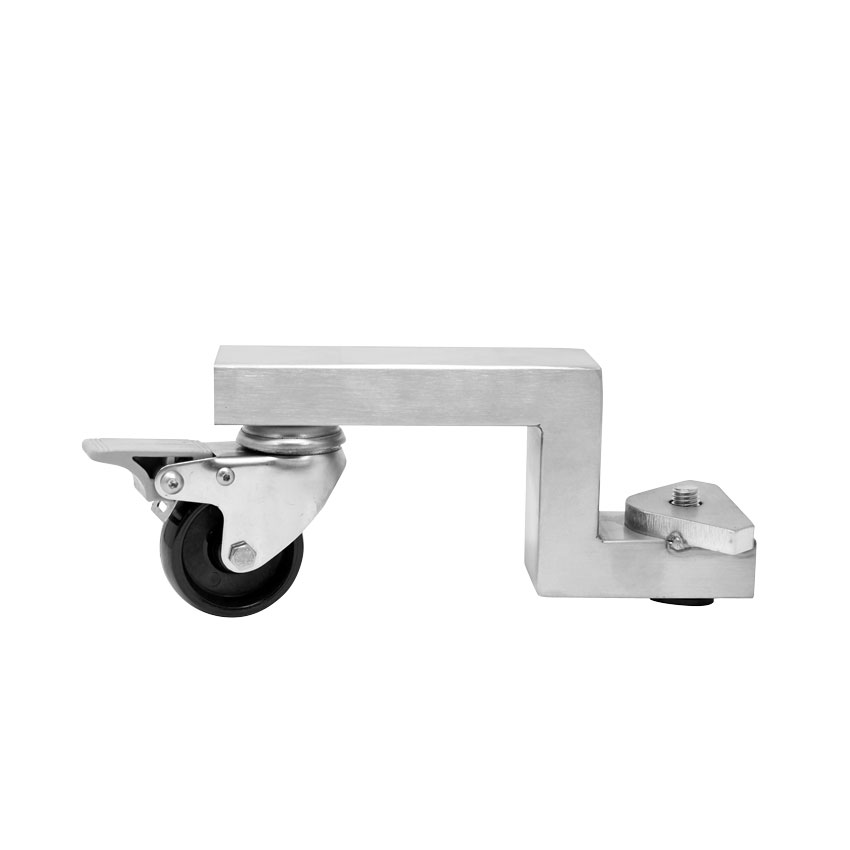 Optional Black Stainless Steel Swivel Caster with Brake for 26 lb, 48 lb, and 65 lb. capacity Stainless Steel Sausage Stuffers