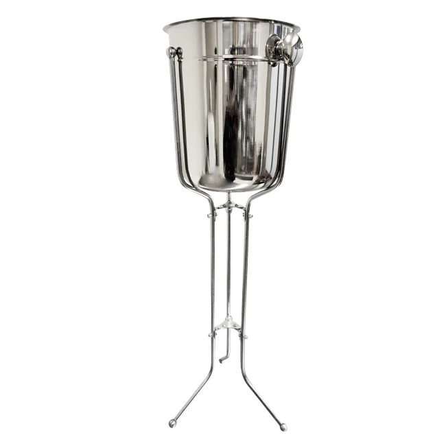 Chrome-coated Wine Bucket Folding Stand for 8 qt Wine Buckets
