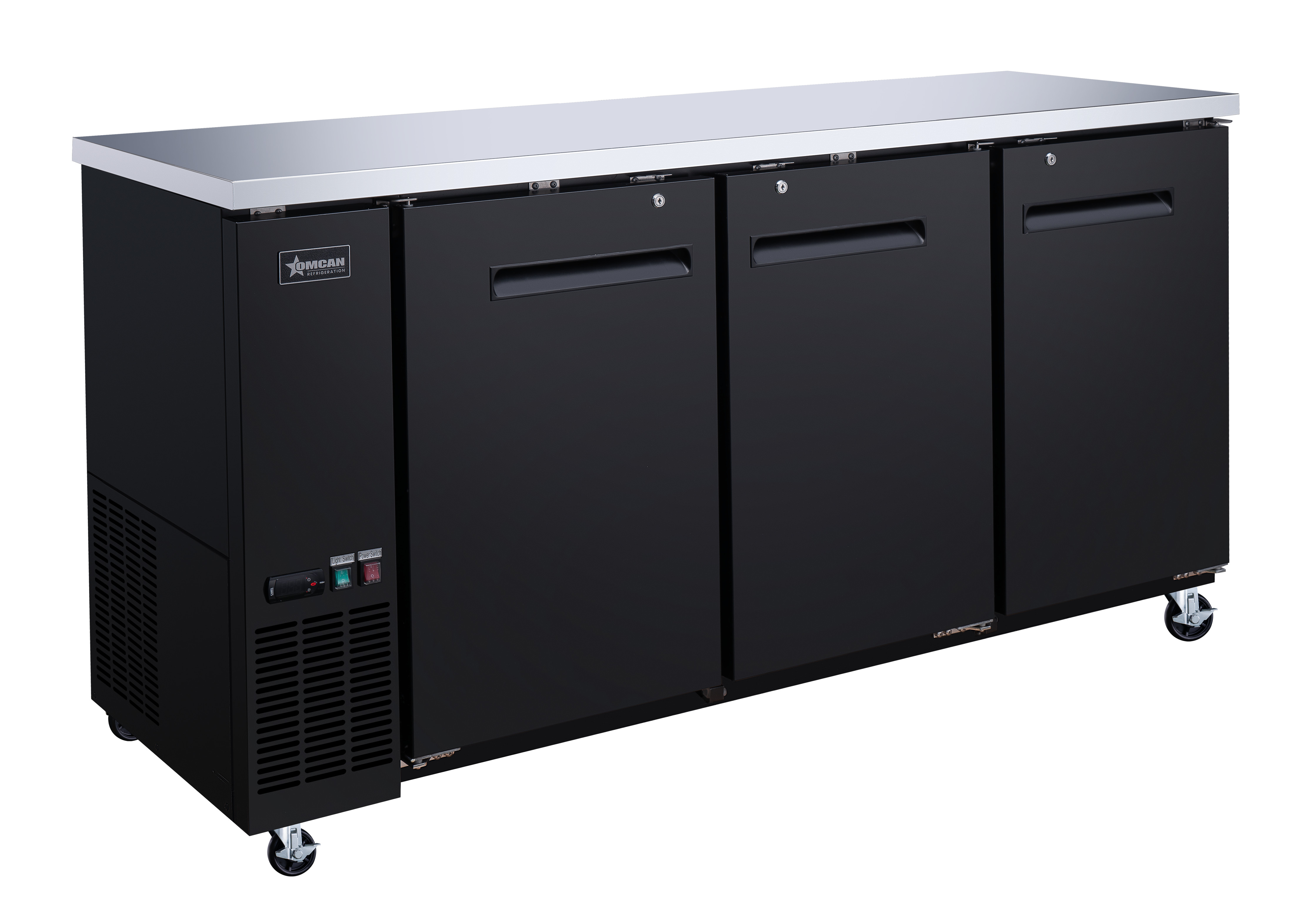 73" Solid 3-Door Bottle Cooler, 19.6 cu.ft. (556 L)