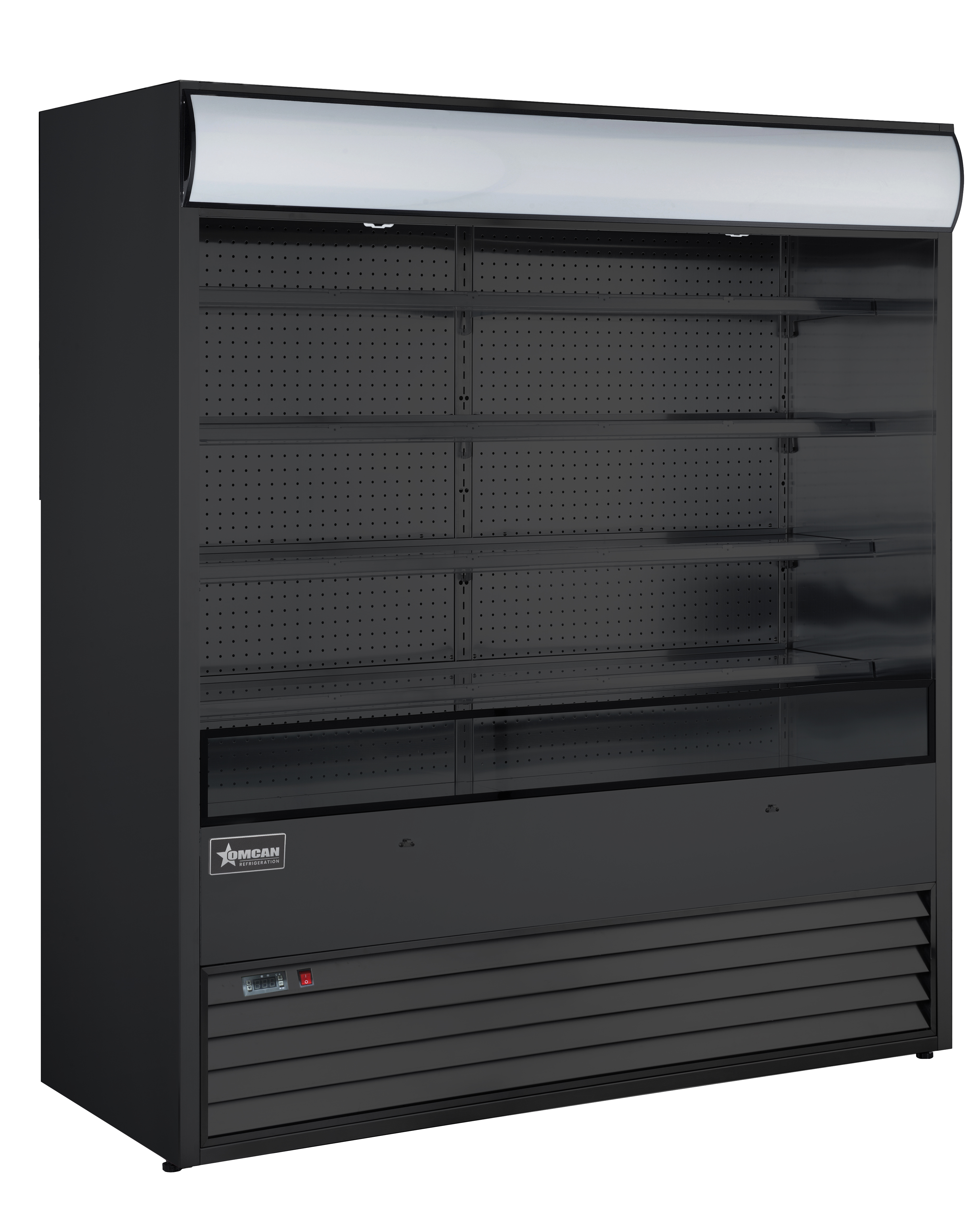 72″ Four (4) Shelf Grab-and-Go Open Refrigerated Floor Self-Serve Display Case, 37 cu.ft. (1048 L), Black