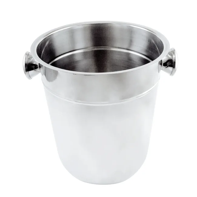 8 qt Stainless Steel Wine Bucket with Knob Handle