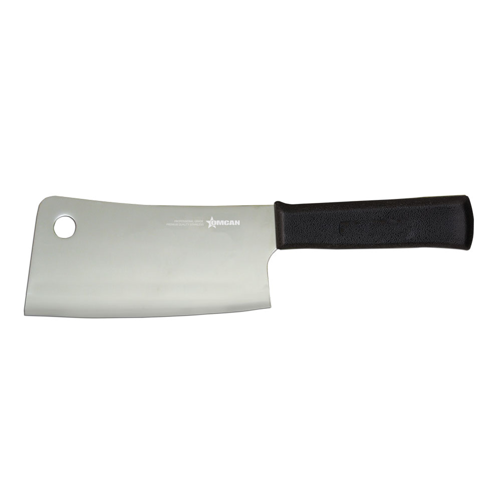 7" Stainless Steel Cleaver with Polypropylene Handle