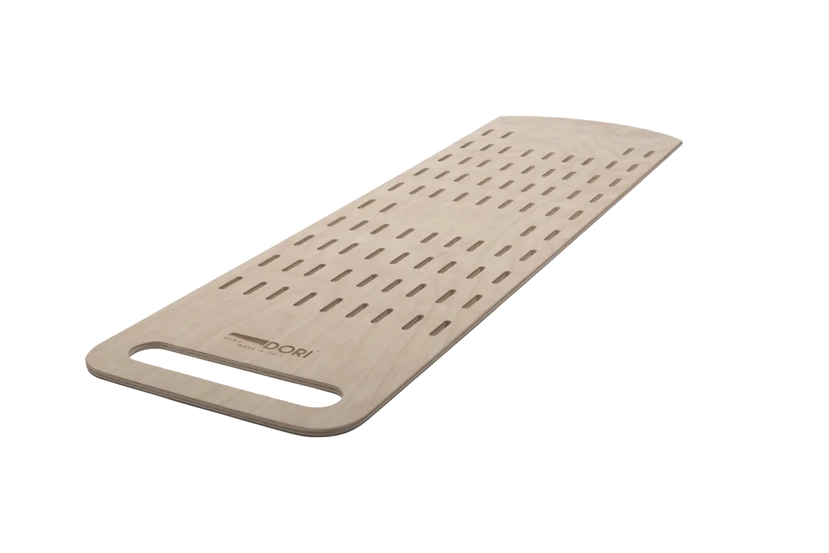 Linea Dori 39.4” x 12” Beech Wood Flatbread Perforated Pizza Peel with Handle
