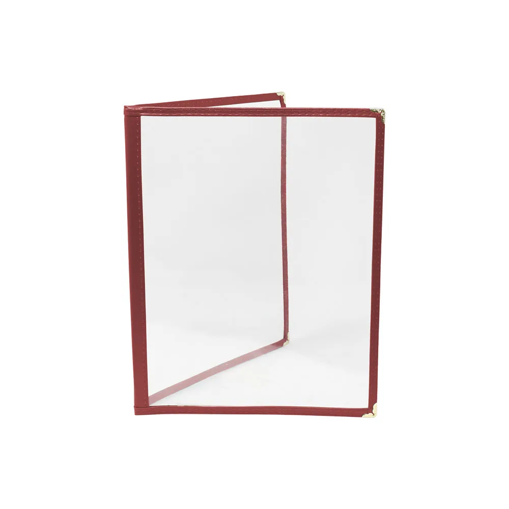 9 1/2″ x 11 3/4″ Red Double-Fold Menu Holder