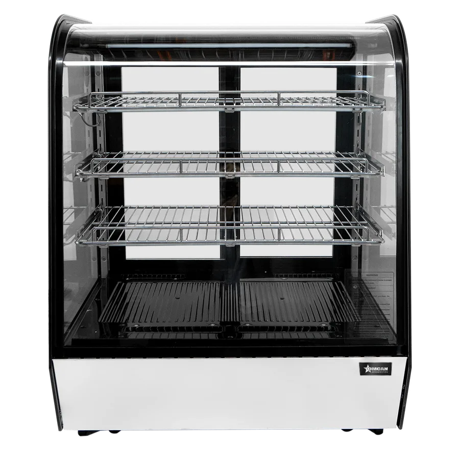 28″ Three (3) Shelf Countertop Curve Glass Refrigerated Display, 5 cu.ft. (145 L)