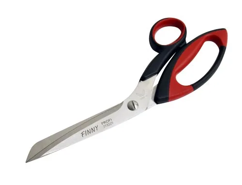 Stainless Steel Offset Shears with Red and Black Handles