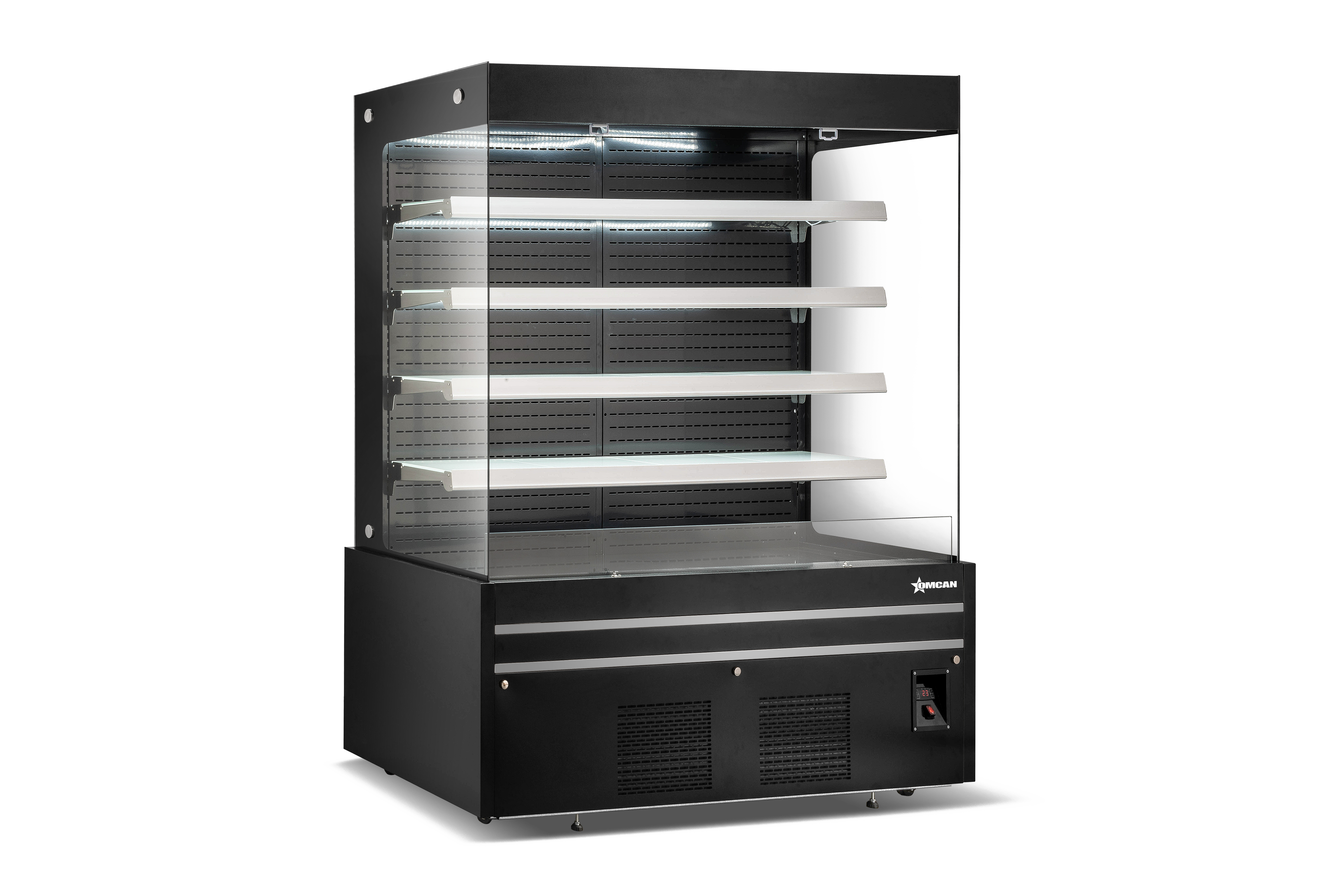 60” Four (4) Shelf Grab-and-Go Open Front Refrigerated Showcase, 33.90 cu.ft. (960 L), Black