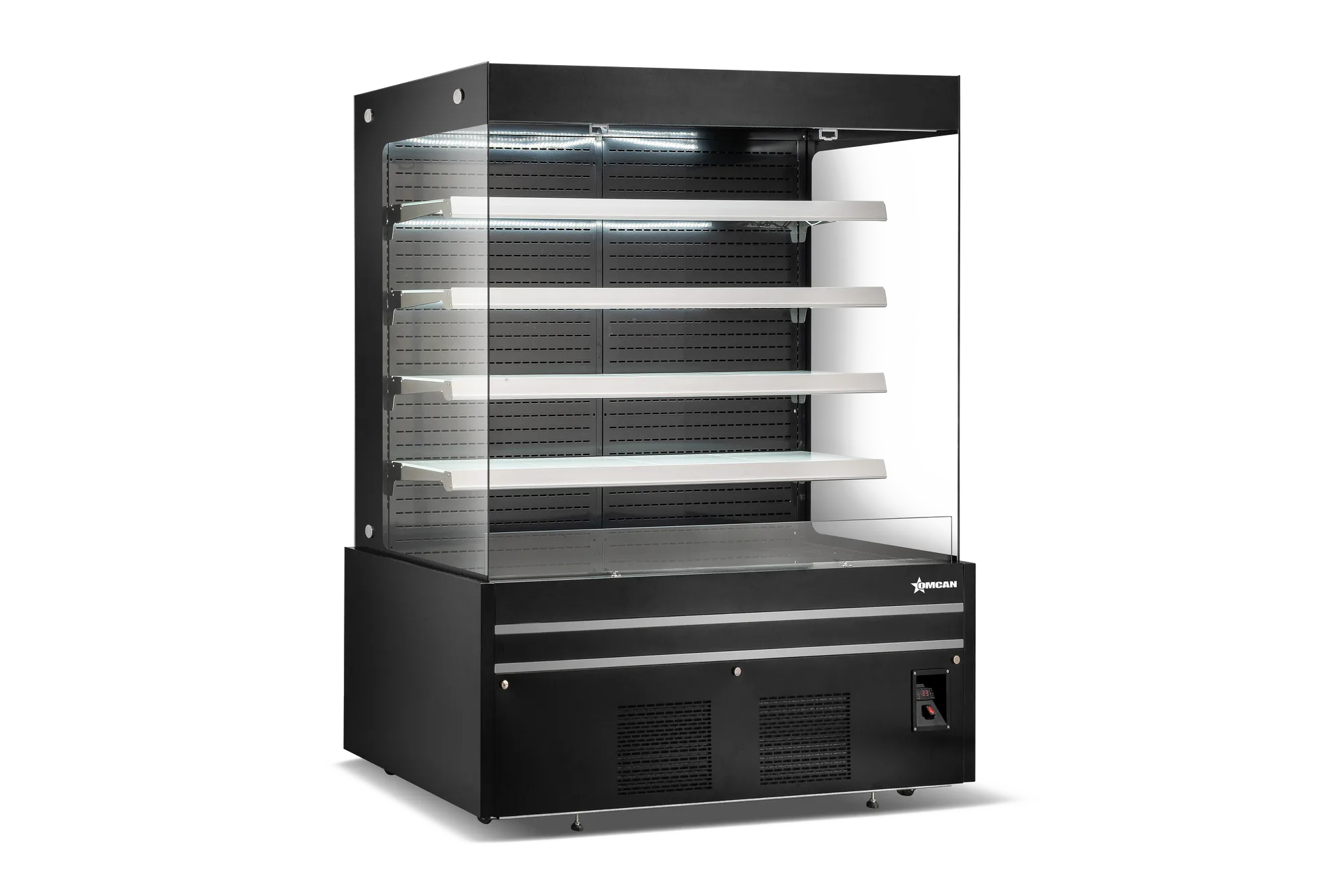 60” Four (4) Shelf Grab-and-Go Open Front Refrigerated Showcase, 33.90 cu.ft. (960 L), Black
