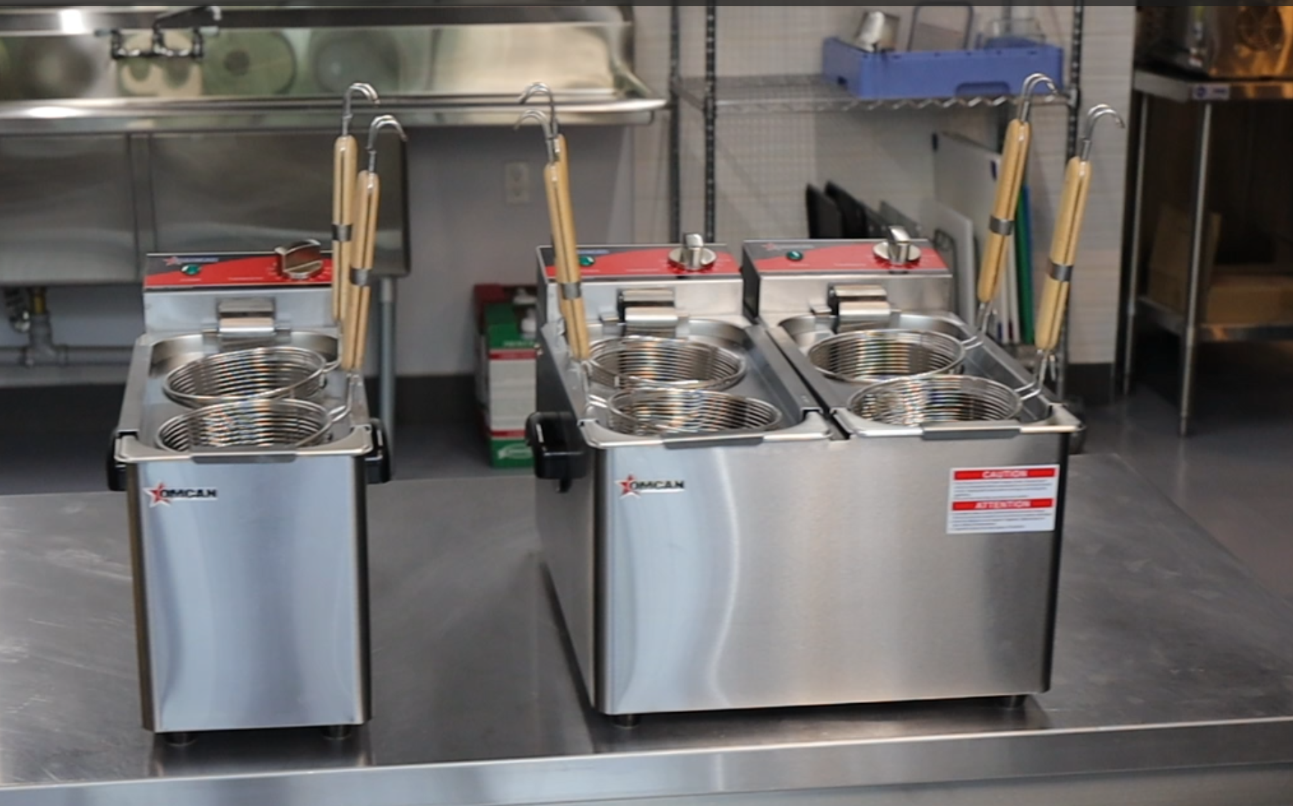 2 x 1 Gallon (4L) Double Tank Electric Countertop Pasta Cooker (120V)