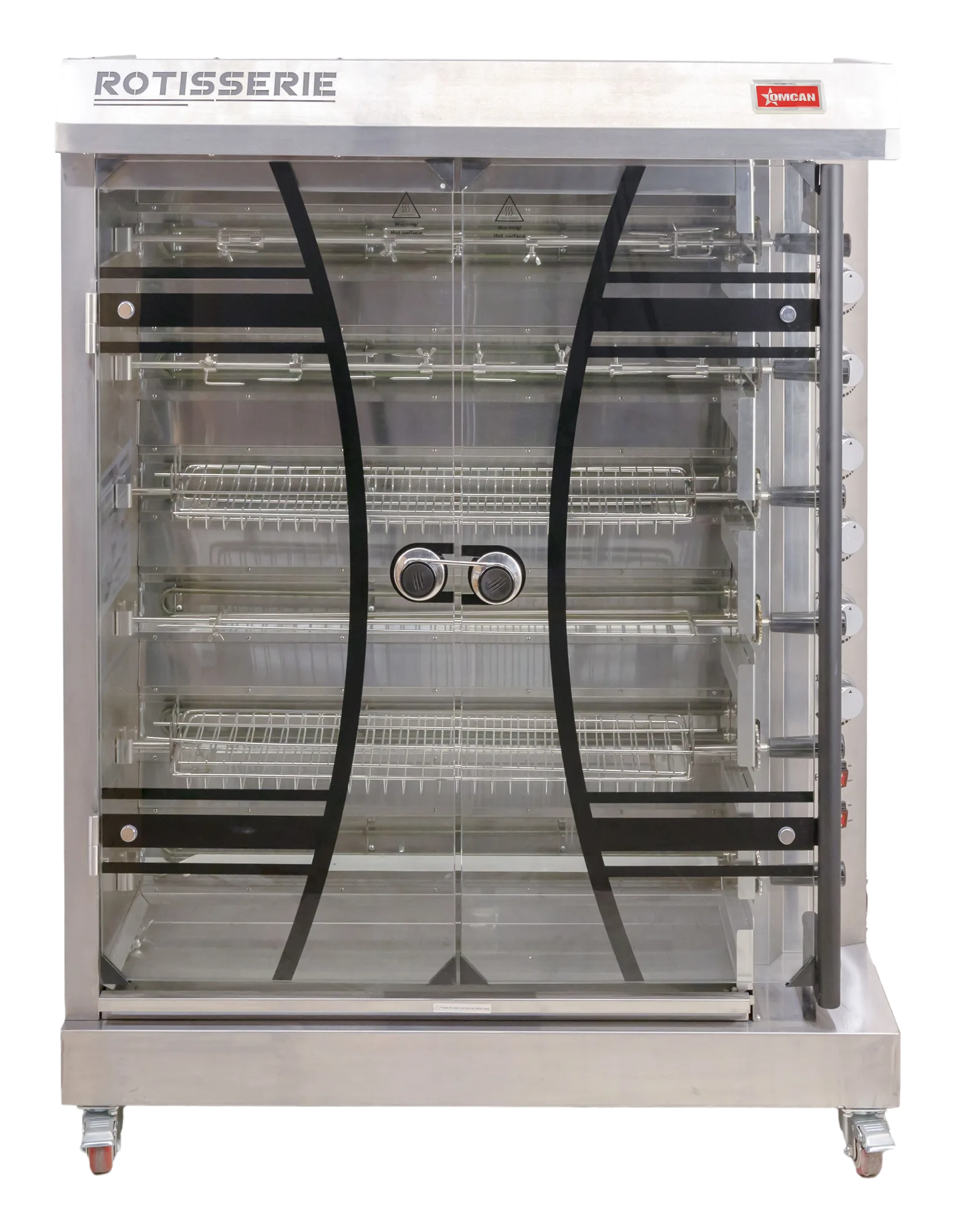 46" Electric Rotisserie Grill, 6 Spits, up to 36 Chicken Capacity - 220 V, 3 Ph+N, 12kW