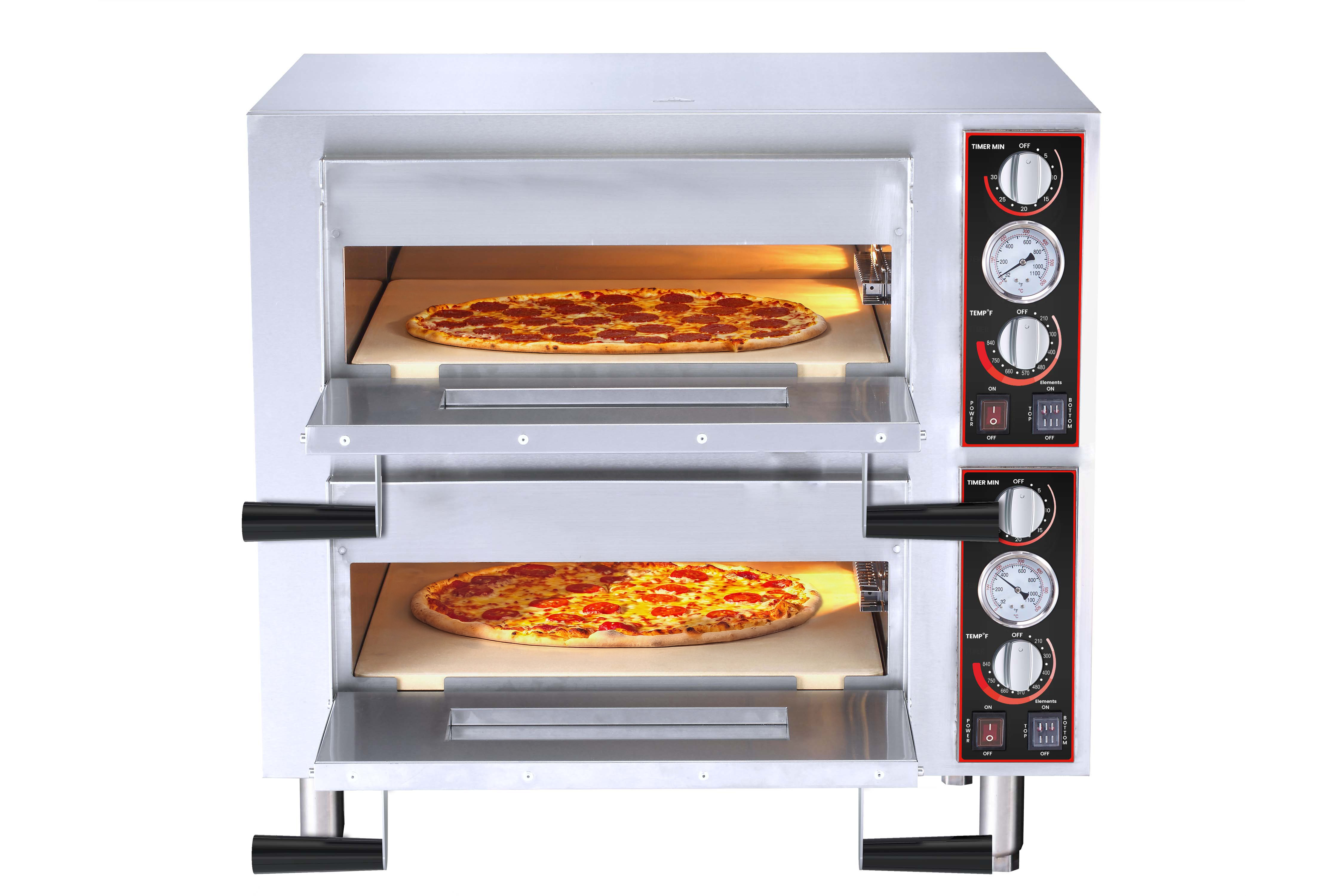 28" Countertop Double Chamber Pizza Oven with 18" Chamber