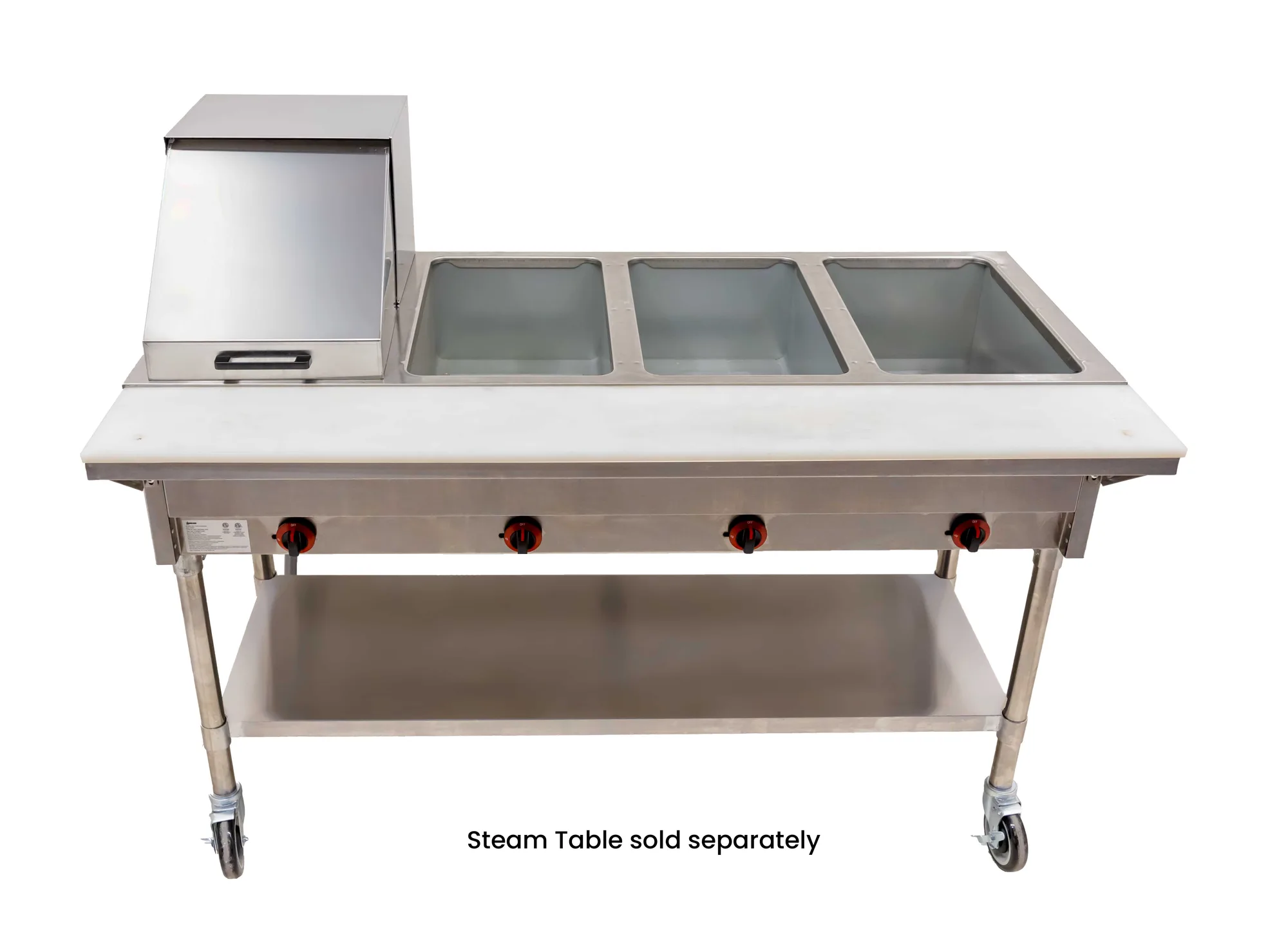 Roll Top Cover with Handle for Stainless Steel Steam Table