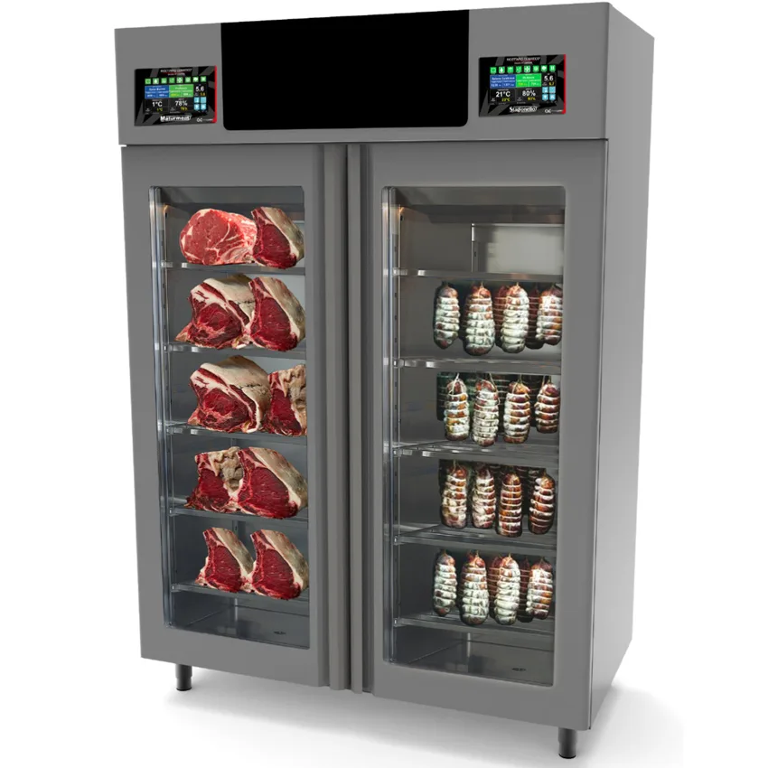 Stagionello® Maturmeat® Combo 100+100 KG Meat Curing and Salami Curing Cabinet with Climatouch® and Fumotic®