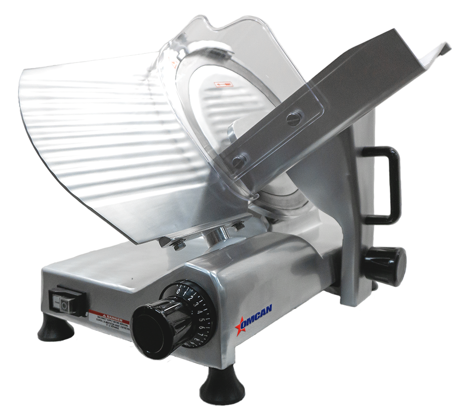 Omcan 12″ Belt-Driven Meat Slicer – 0.33 HP, 110 V