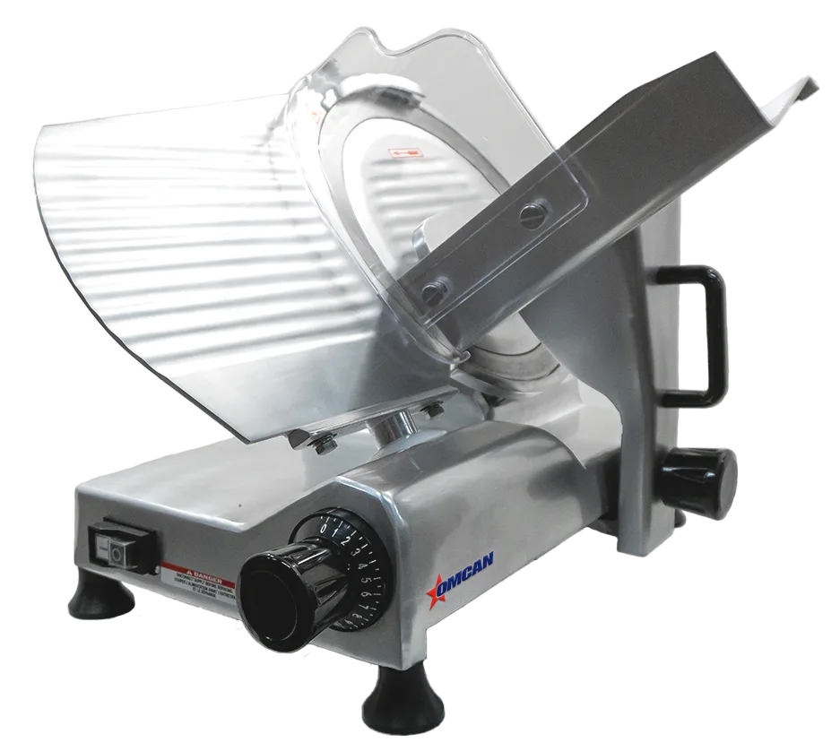 Omcan 12″ Belt-Driven Meat Slicer – 0.33 HP, 110 V