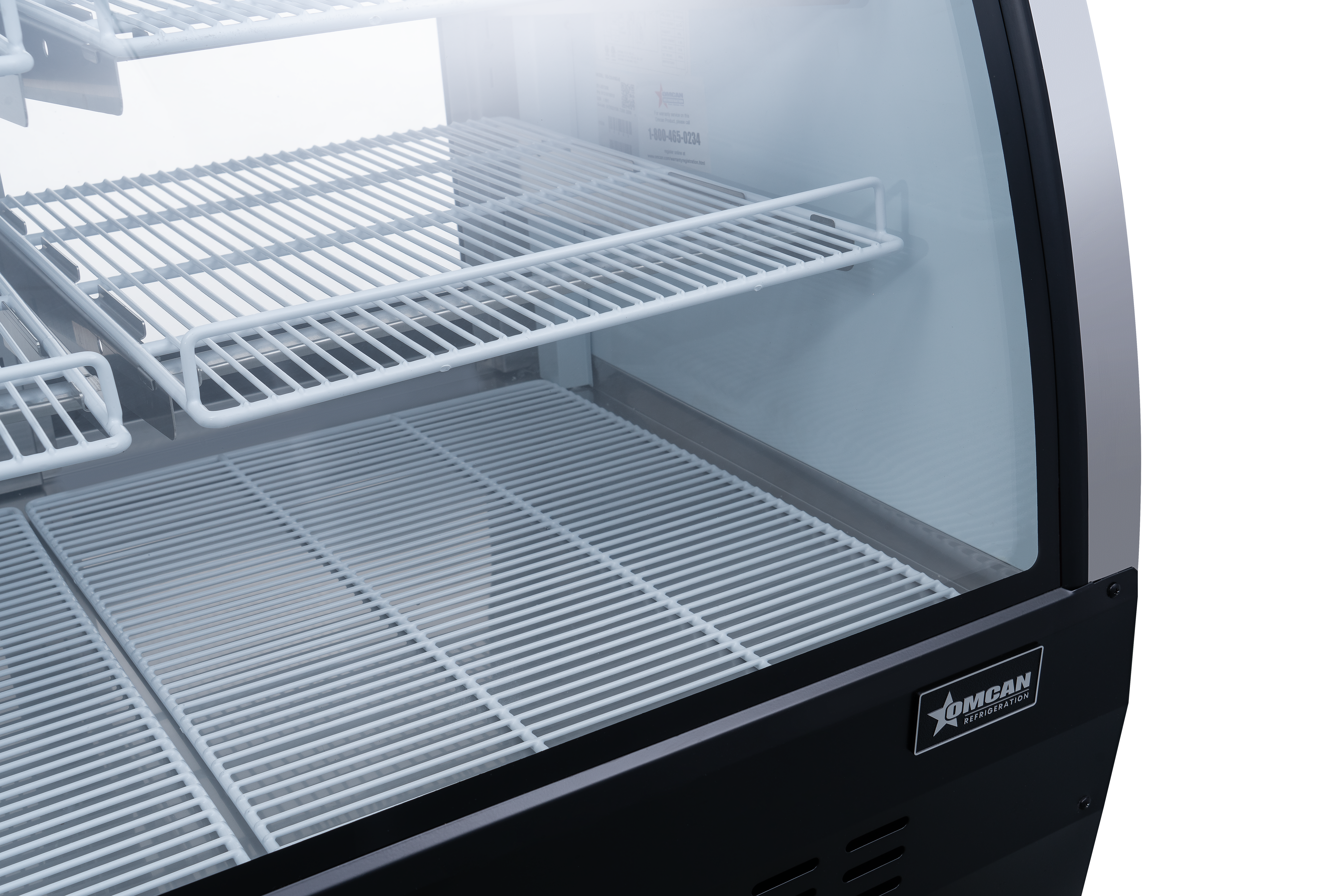 47″ Two (2) Shelf Floor Refrigerated Showcase, 18 cu.ft. (508 L), Black