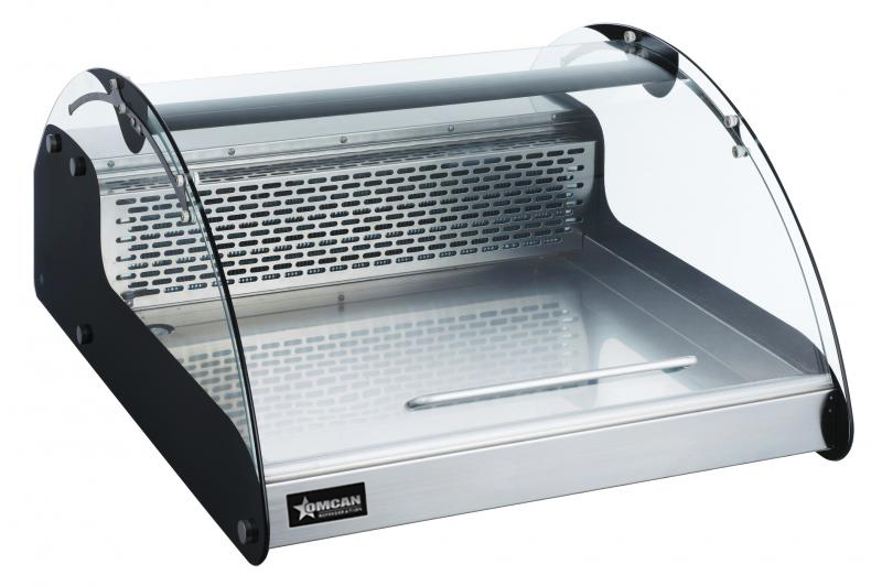 27″ Curved Glass Countertop Refrigerated Display, 4.2 cu.ft. (118L), Stainless Steel