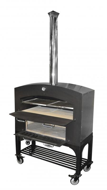 46" Outdoor Wood Burning Oven with Stainless Steel Oven Shelf