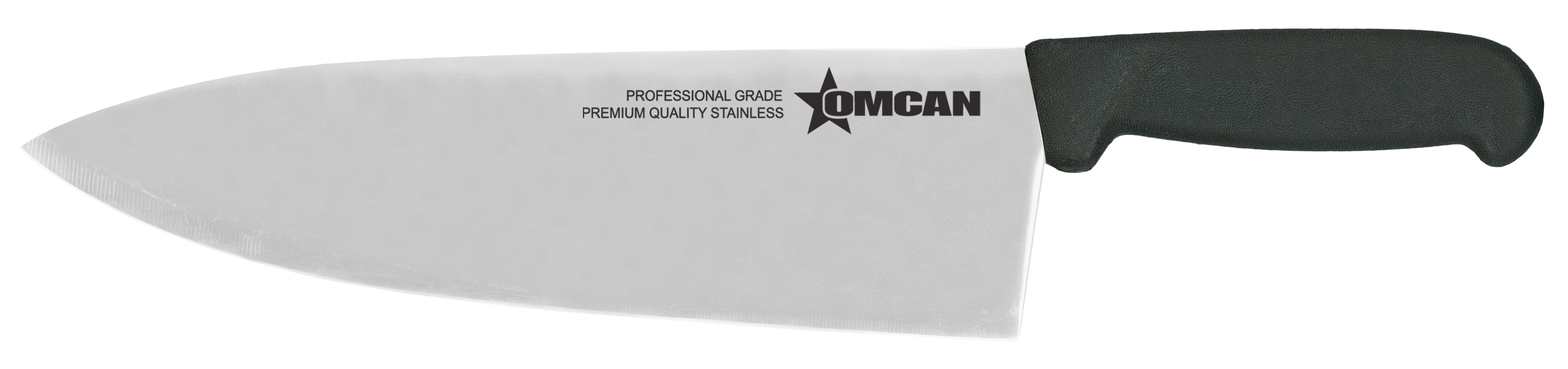 10" Medium Wide Blade Cook Knife with Black Polypropylene Handle