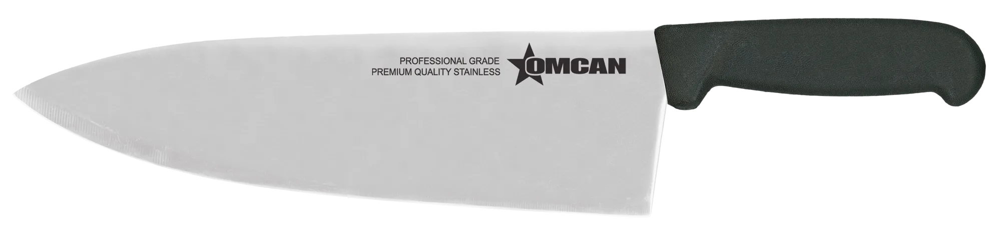 10" Medium Wide Blade Cook Knife with Black Polypropylene Handle