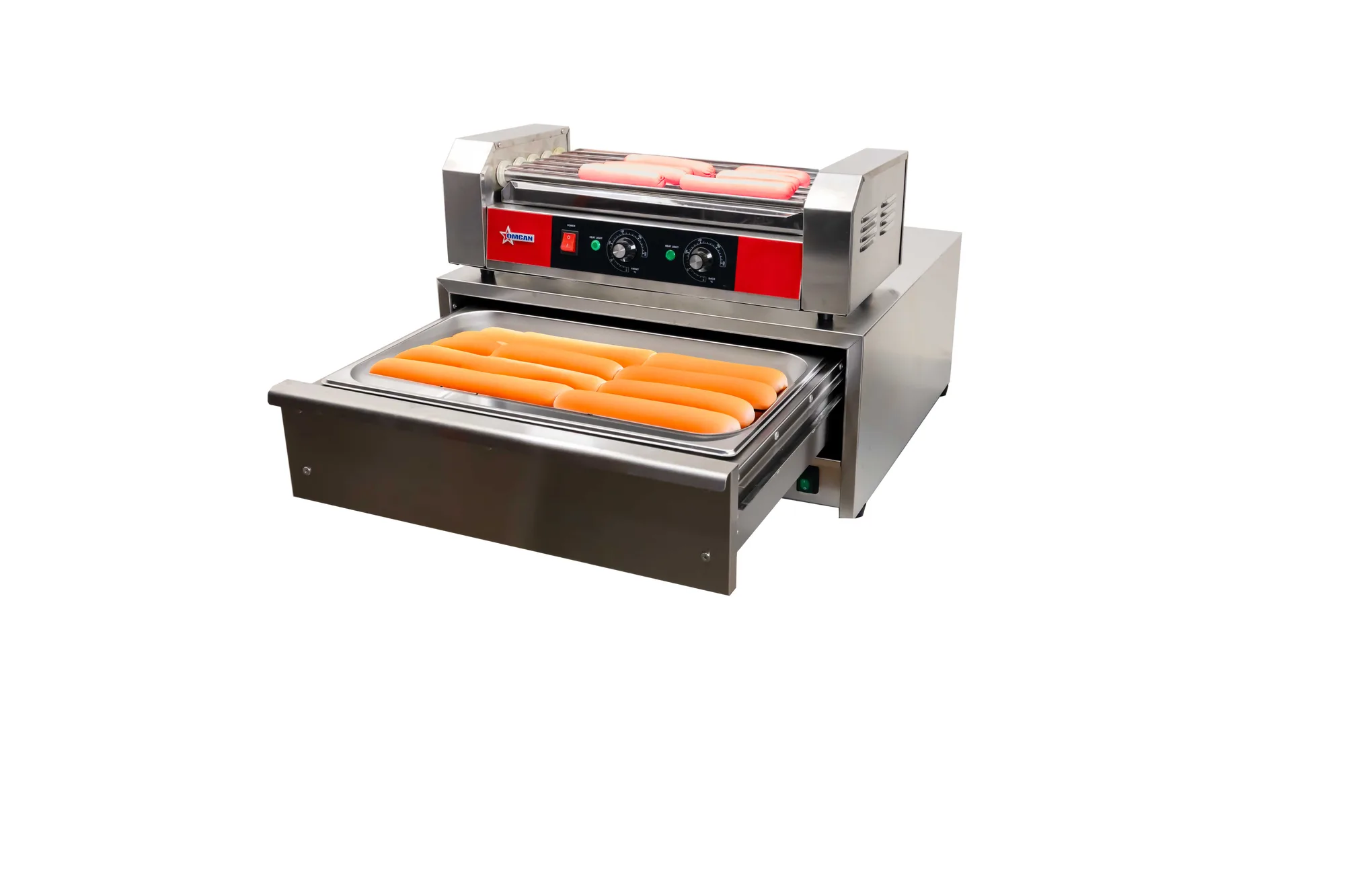 12 Hot Dog Roller Grill with 5 Rollers – 120V, 650W