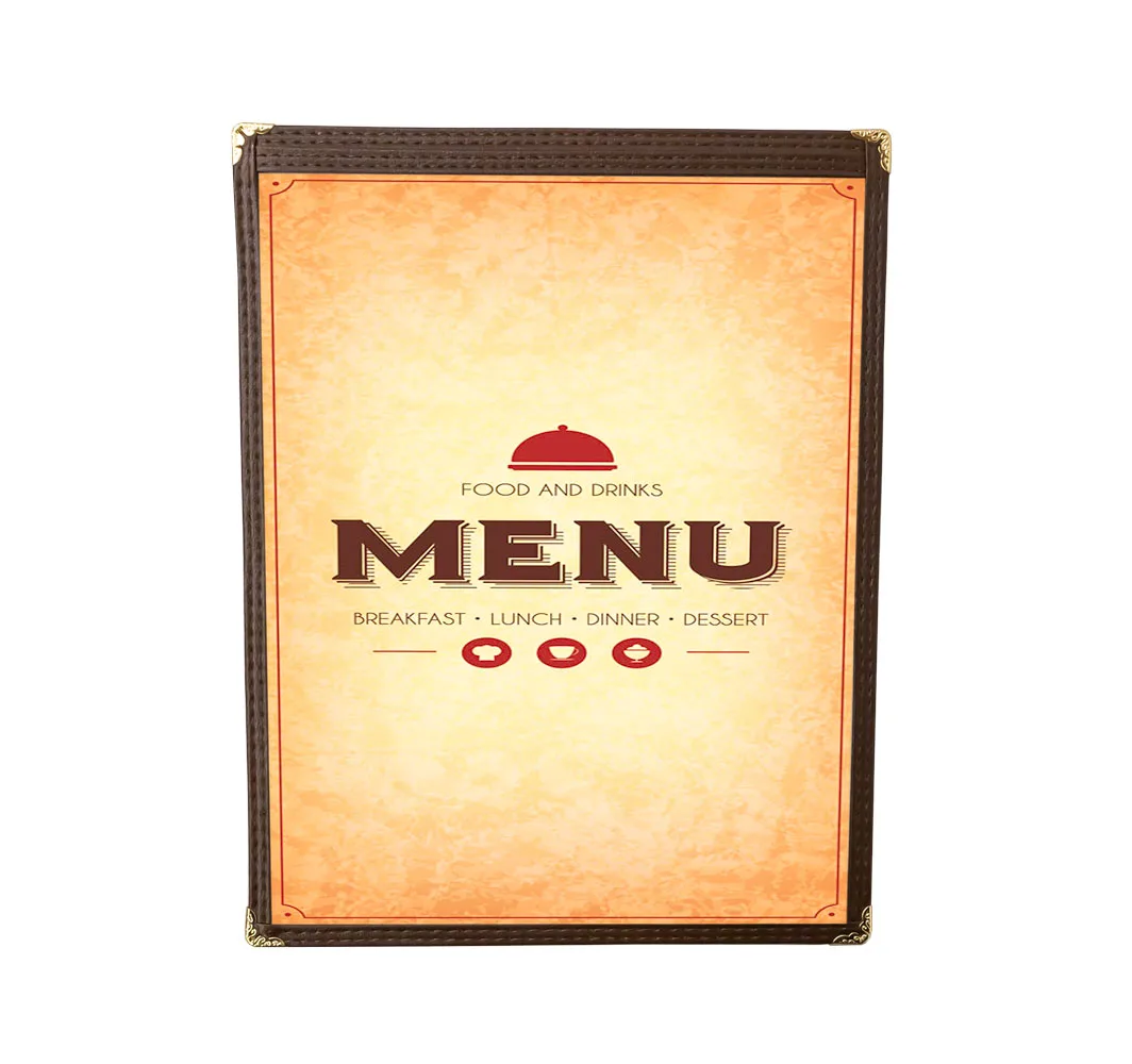 9 1/2″ x 11 3/4″ Single Brown Menu Holder