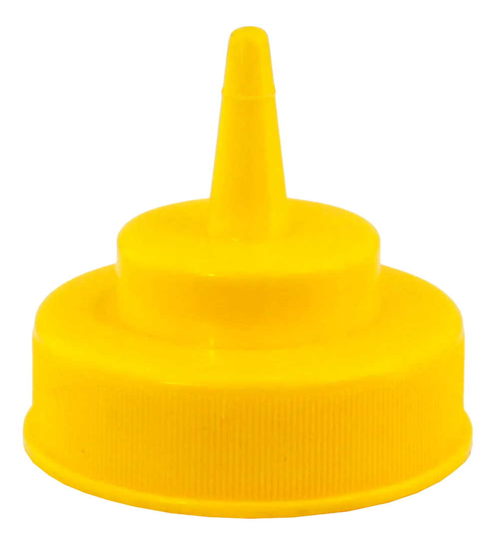 Yellow Cap for Wide Mouth Squeeze Bottles 12/16/24/32 oz