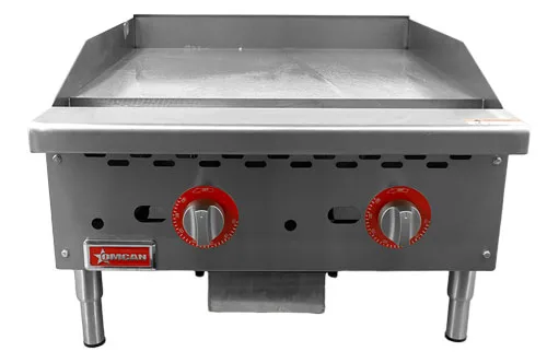 24″ Countertop Gas Griddle 2 Burners with Thermostatic Control, 56,000 BTU