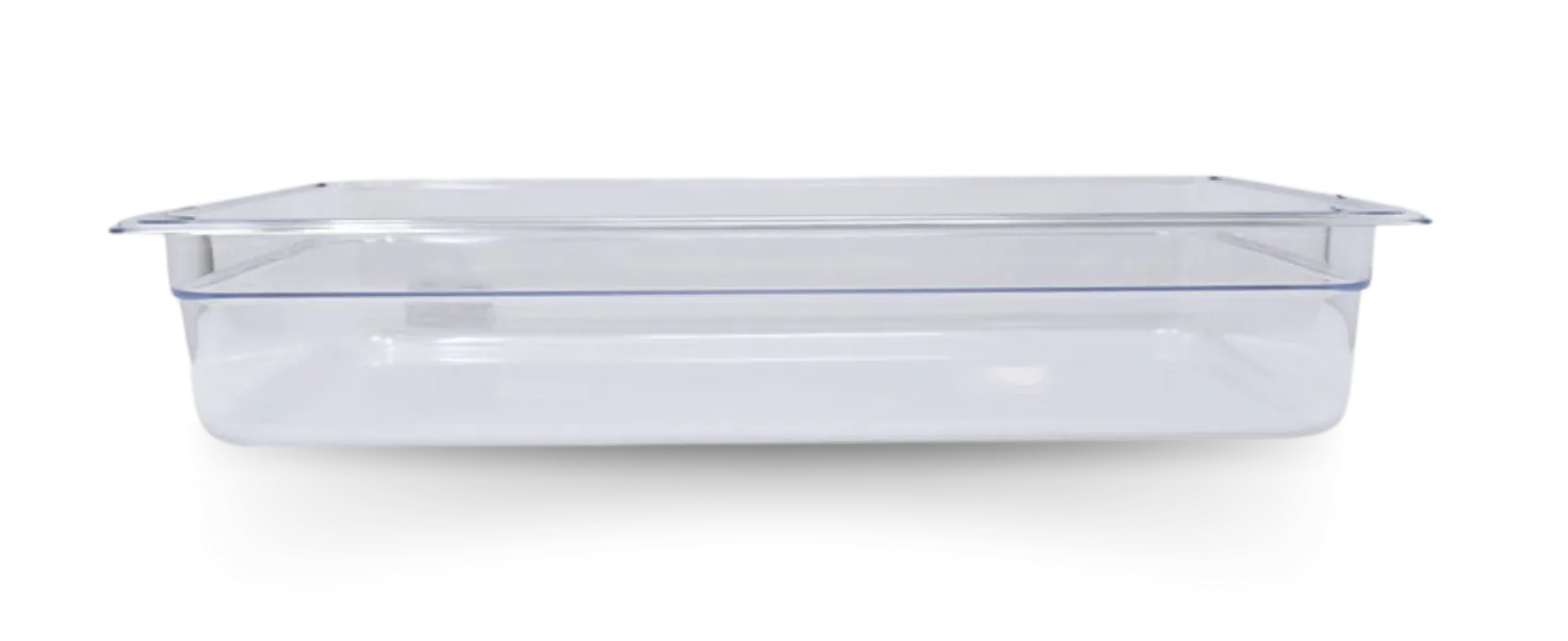 GN 1/1 Full-size Polycarbonate Clear Food Pan, 4″ Deep