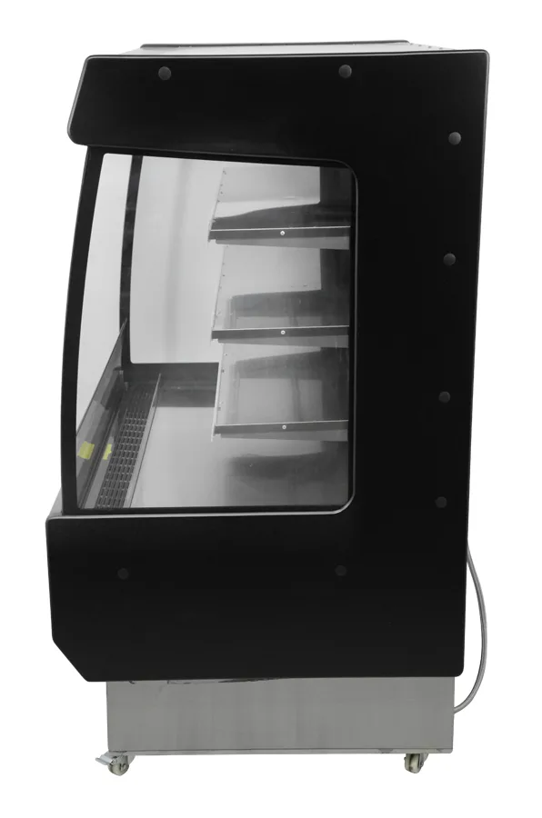 51" Three (3) Shelf Grab-and-Go Open Refrigerated Floor Self-Serve Merchandiser, 27.2 cu.ft (770 L), Black
