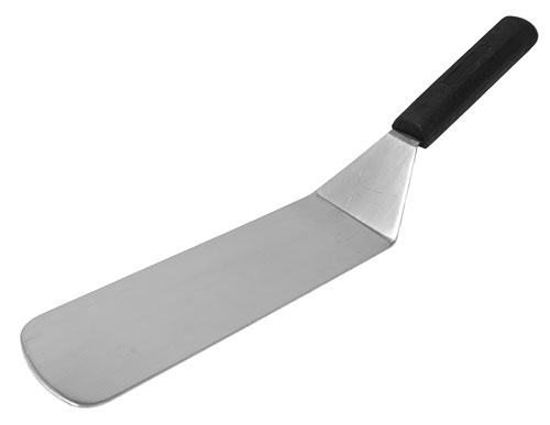 10" Stainless Steel Spatula With Black Handle