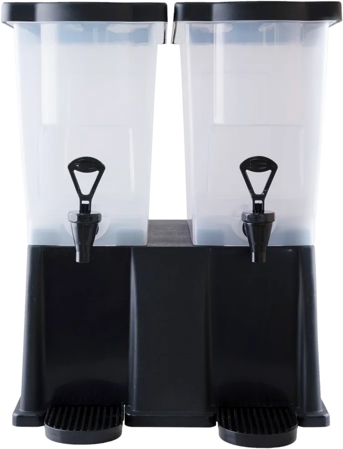 2 x 12 qt Double Tank Juice Beverage Dispenser Rectangular – NSF