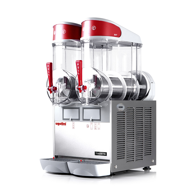 Ugolini MT2 Countertop Double Bowl Granita / Slushy Machine with Magnetic Drive – 2 x 2.6 Gal. (10L) Capacity