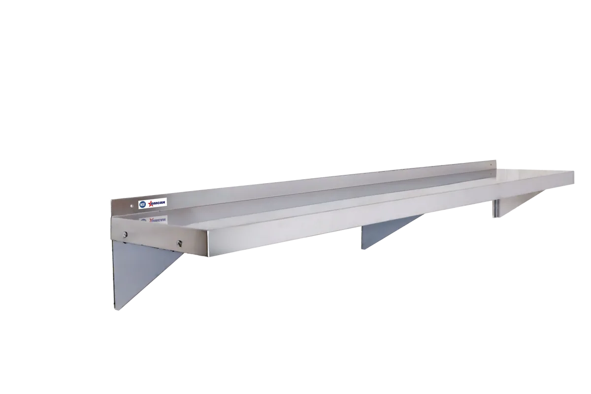 16″ x 84″ Stainless Steel Wall Shelf