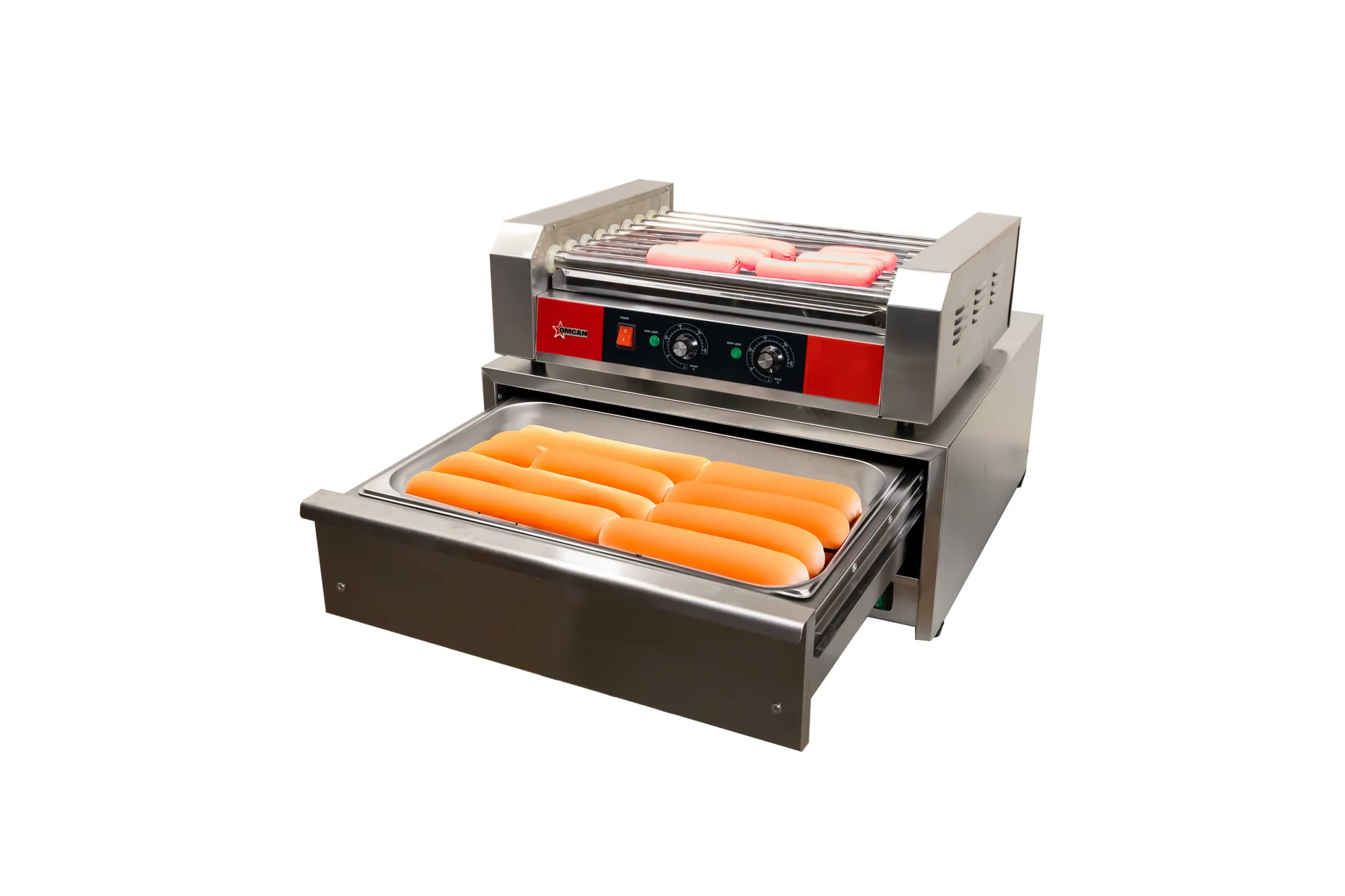 24 Hot Dog Roller Grill with 9 Rollers - 120 V, 1170 W