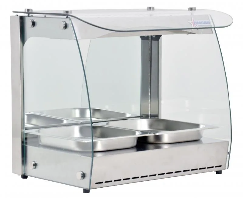 22" Heated Display Case, 2 Pans, Self-Service, 2.3 cu.ft. (66L) Capacity