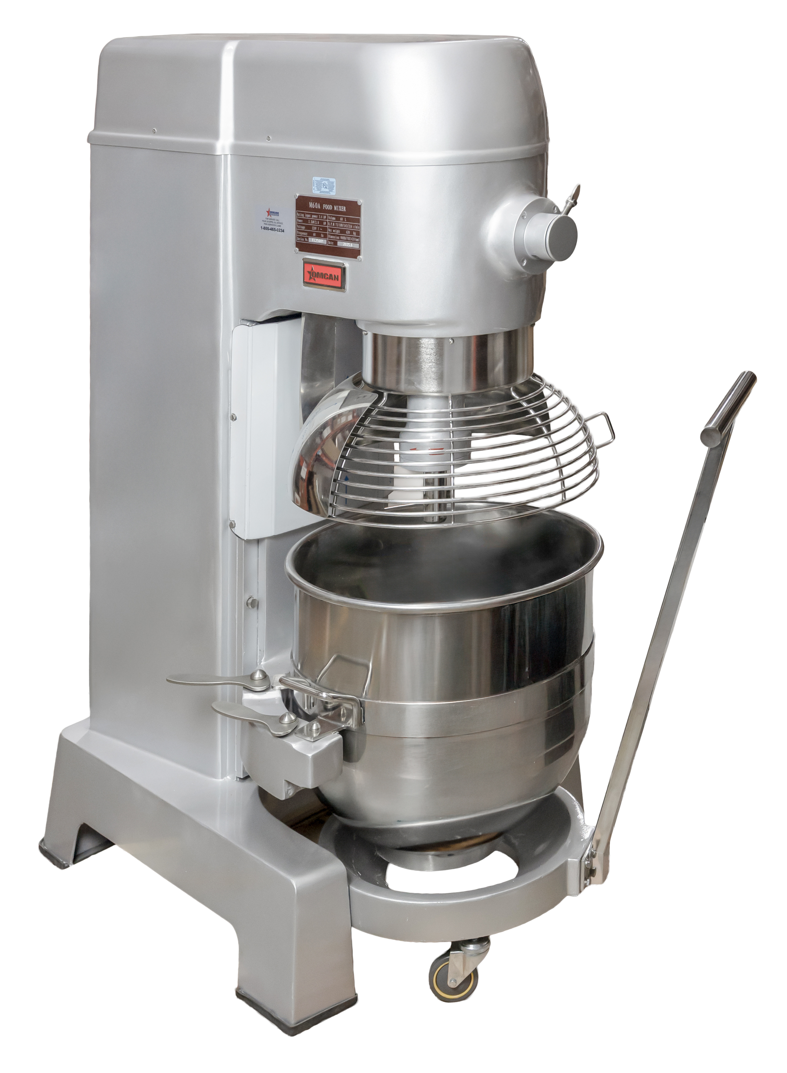 60 qt Standard-Duty Planetary Mixer with Guard – 220V, 3 Ph, 2800W