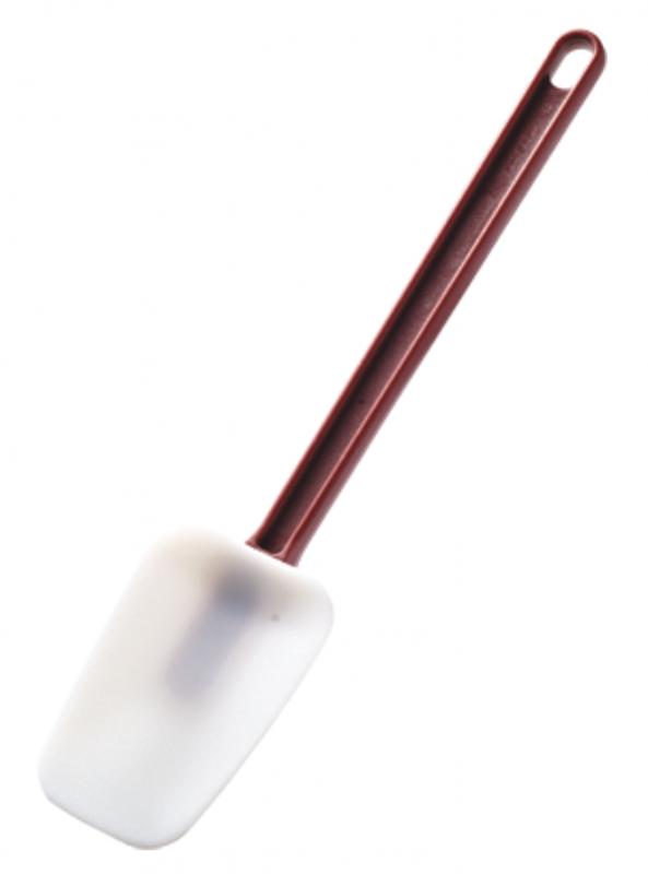 10" High Temperature Silicone Scraper Spoonula with Red Handle