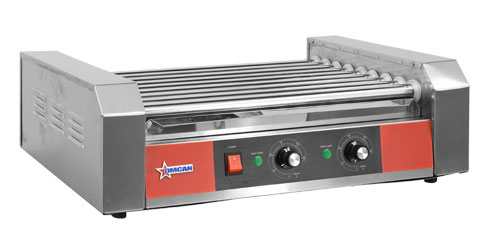 24 Hot Dog Roller Grill with 9 Rollers - 120 V, 1170 W