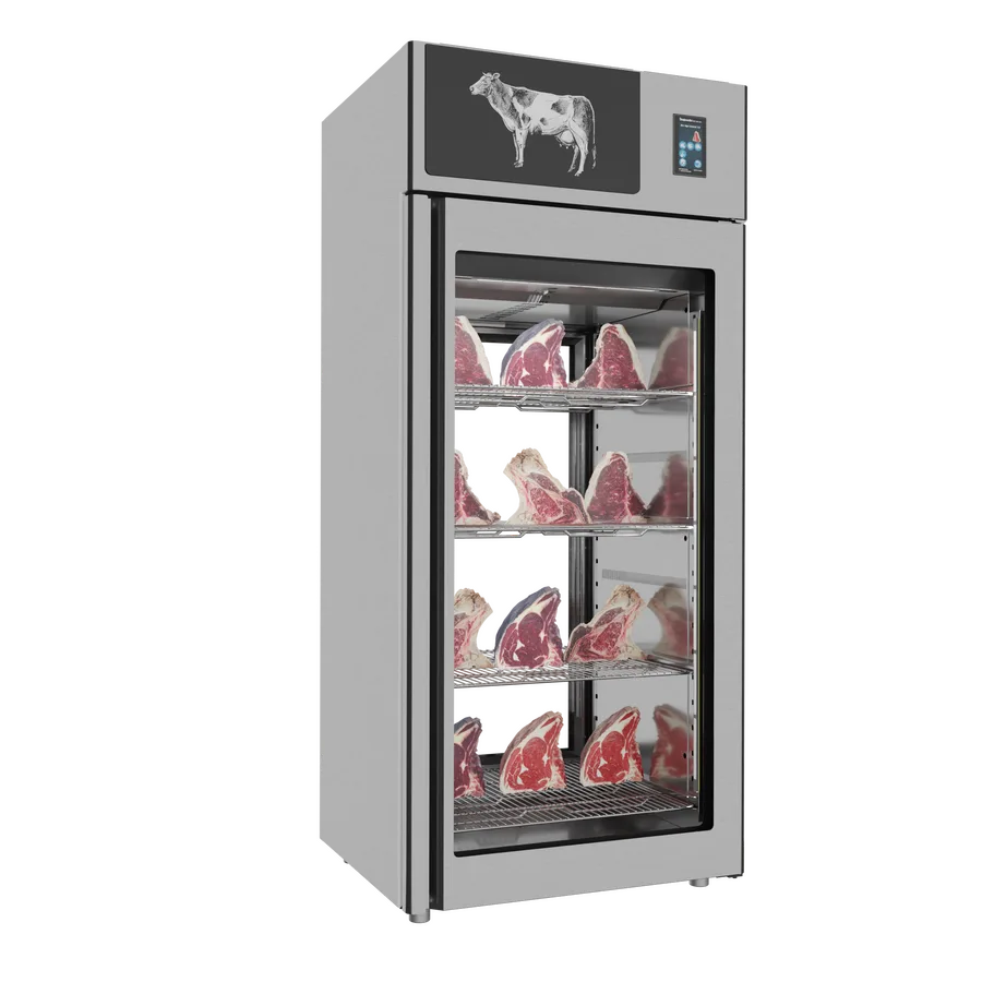 Stagionello® Dry Age 3.0 900 Liter, 225 Kg Dry Aging Cabinet with Humidity Management, 2-Glass View – 220-240V, 1Ph, 548W