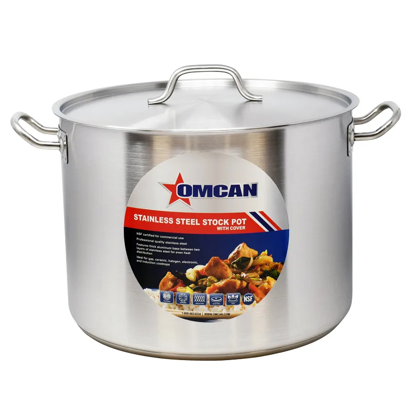 40 qt Stainless Steel Stock Pot with Lid