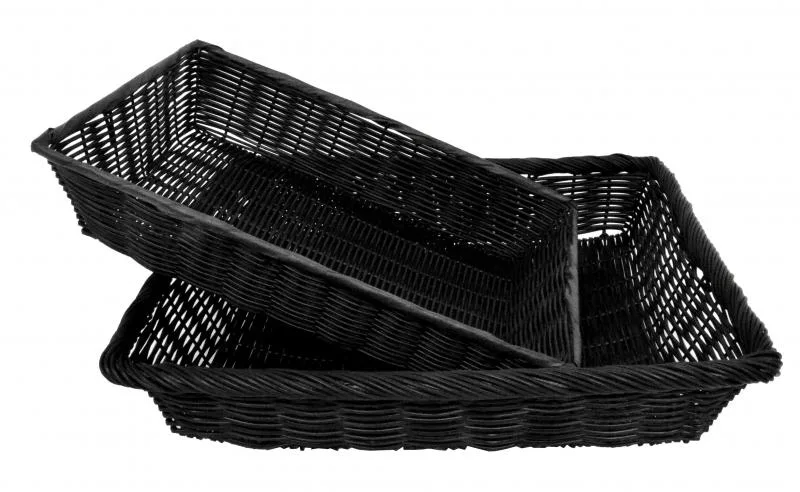 18″ x 12″ x 3.5″ Black Deli Basket