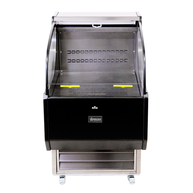 26″ Grab-and-Go Open Refrigerated Self-Serve Display Case, 7 cu.ft (190 L), Black