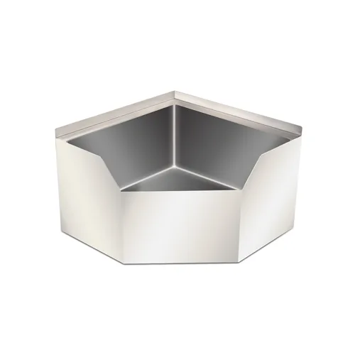 26.5 x 26.5 x16″ Stainless Steel Corner Mop Sink with Drain Basket