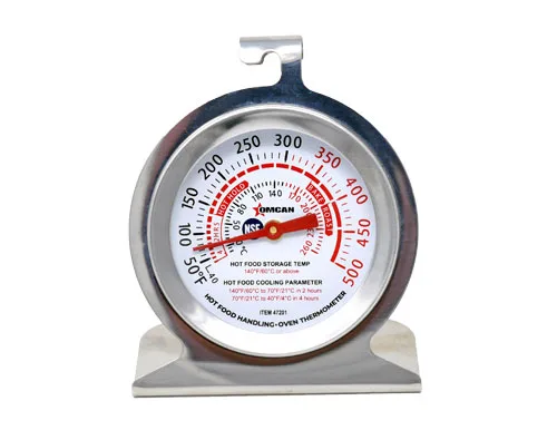 Oven Thermometer with Built-in Hanging Hook and Standing Panel