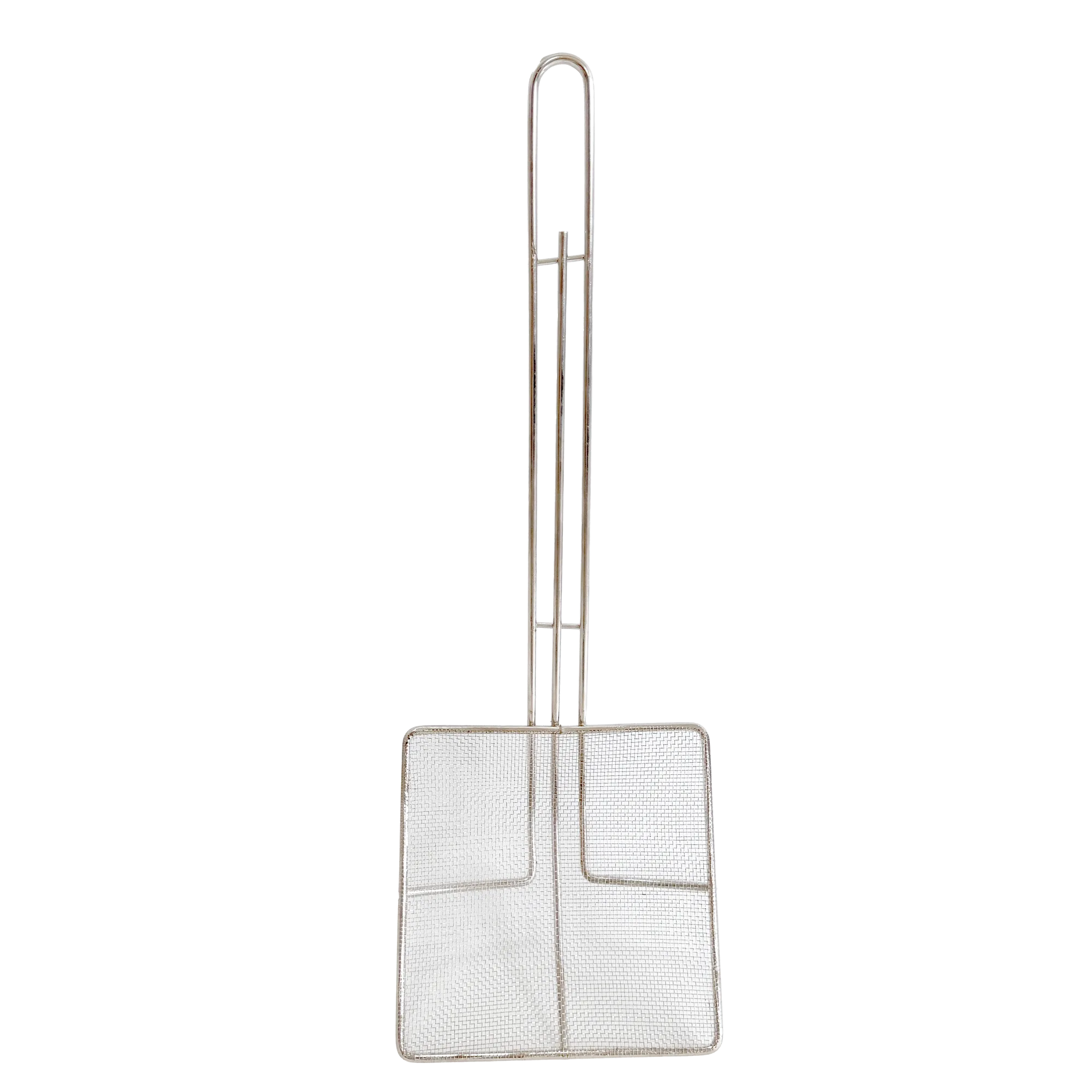 6.75" Square Wire Mesh Skimmer with 12.5″ Nickel Plated Handle