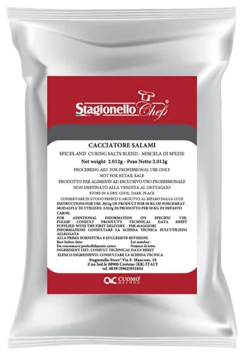 Stagionello Curing Salts and Spice Blends for Rapid Fermentation Salami Cacciatore Salami 2.01 kg / bag