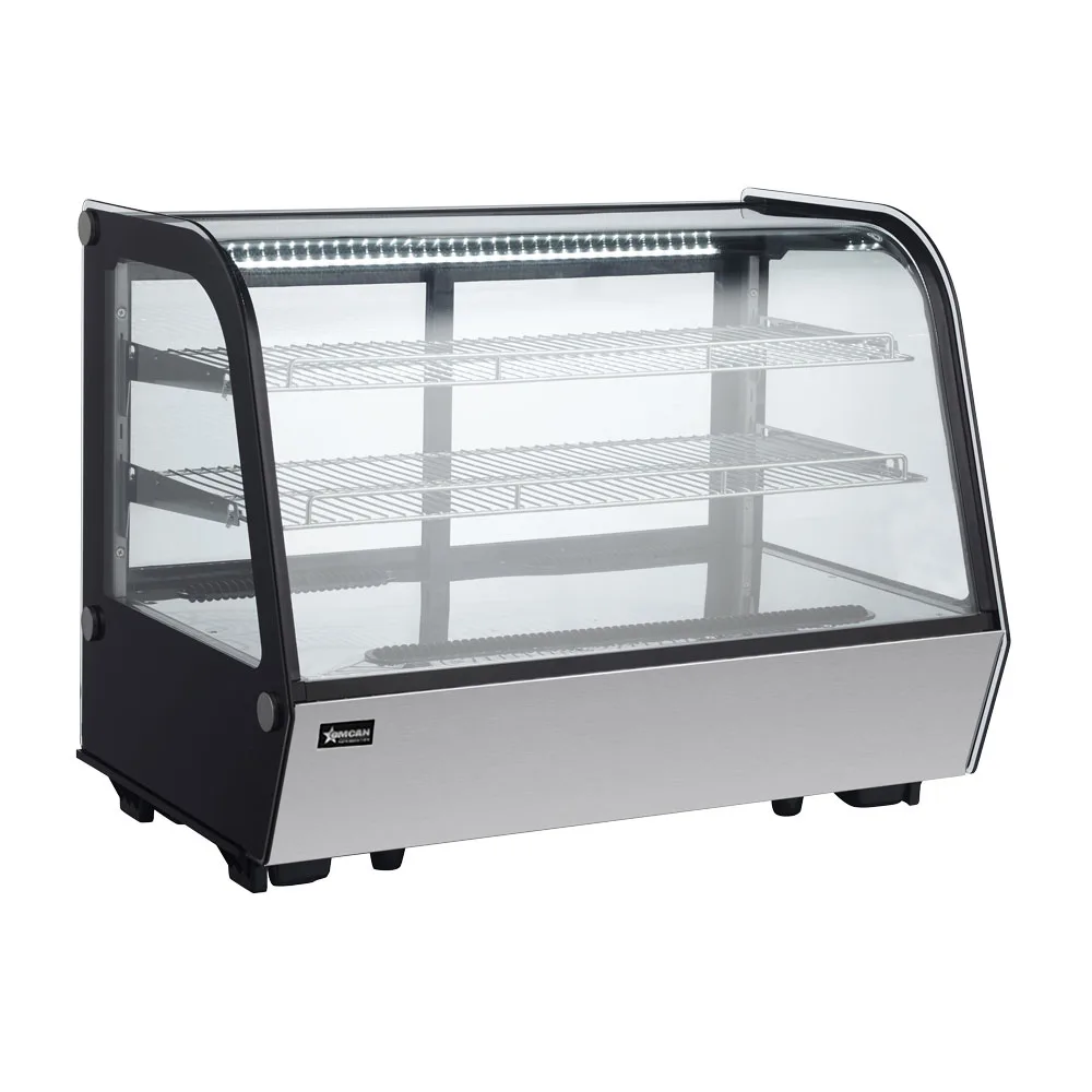 34″ Two (2) Shelf Countertop Refrigerated Display, 5.65 cu.ft. (160 L), Stainless Steel