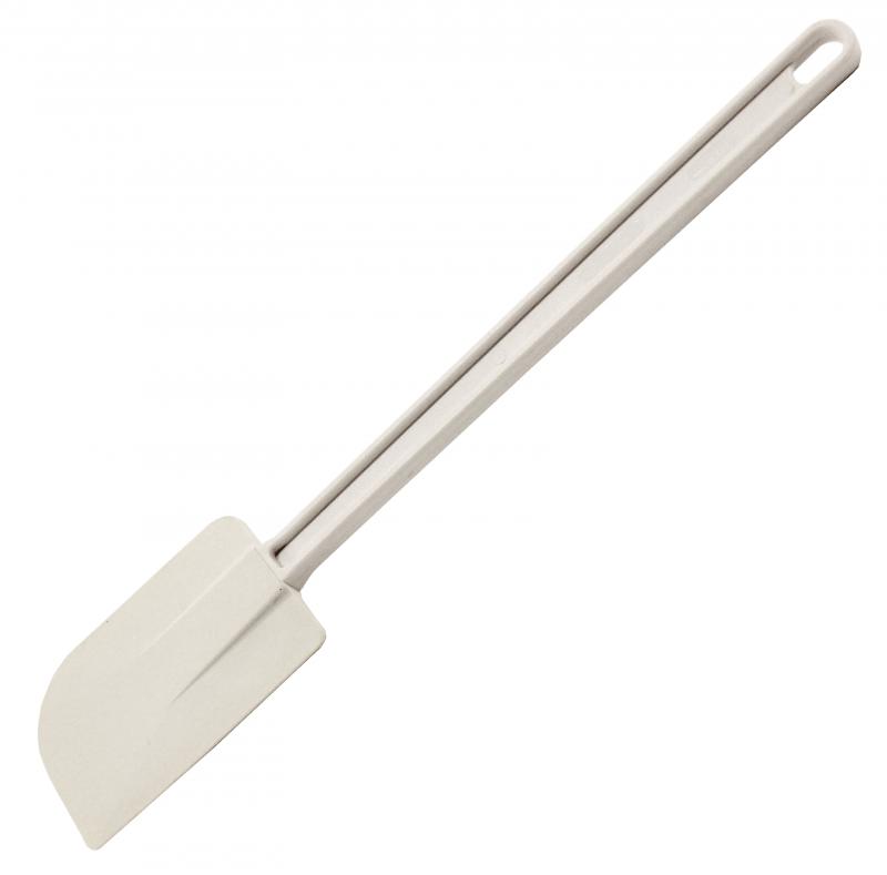 16" White Rubber Scraper with Plastic Handle
