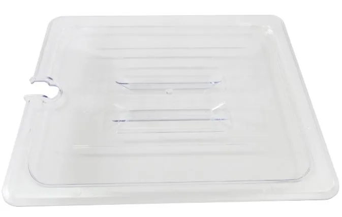 Polycarbonate Half-Size Clear Slotted Cover for Food Pan